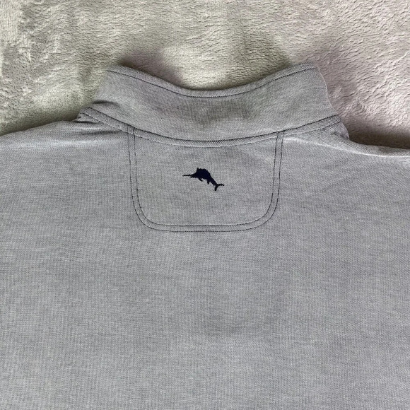 Tommy Bahama Quarter Zip Fleece Sweatshirt Men's 2XLB Grey/Blue Beachy Summer - Picture 11 of 16